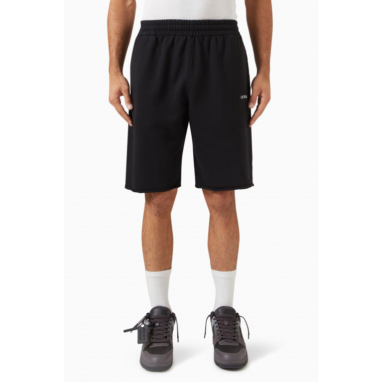 Off-White - Scribble Diag Sweatshorts in Cotton Jersey