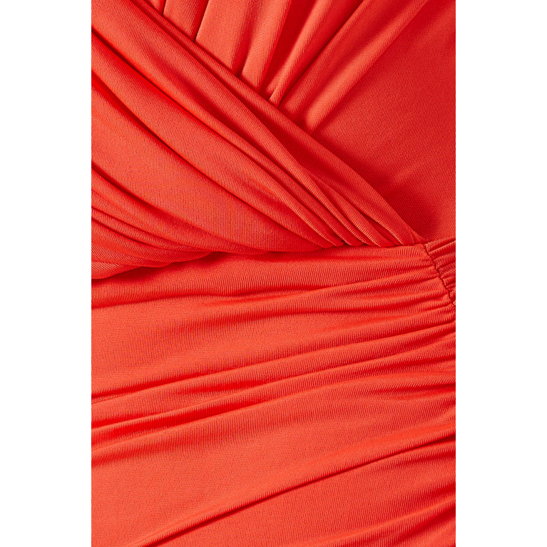 Rhea Costa - Pleated Ruffle Dress in Jersey