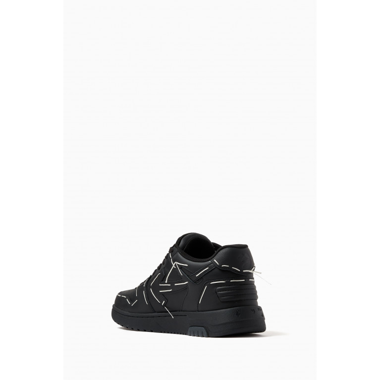 Off-White - Out Of Office Low-top Sartorial Stitching Sneakers in Leather Black