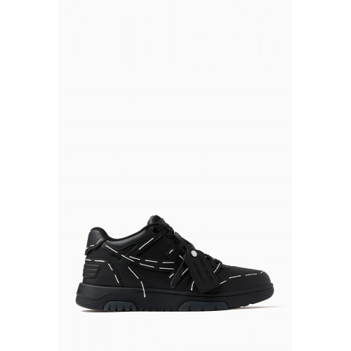 Off-White - Out Of Office Low-top Sartorial Stitching Sneakers in Leather Black