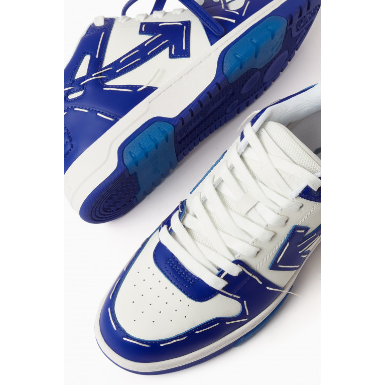 Off-White - Out Of office Low-top Sartorial Stitching Sneakers in Leather Blue