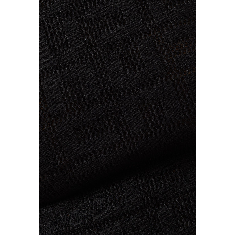 Elisabetta Franchi - Logo Crop Top in Knit Black