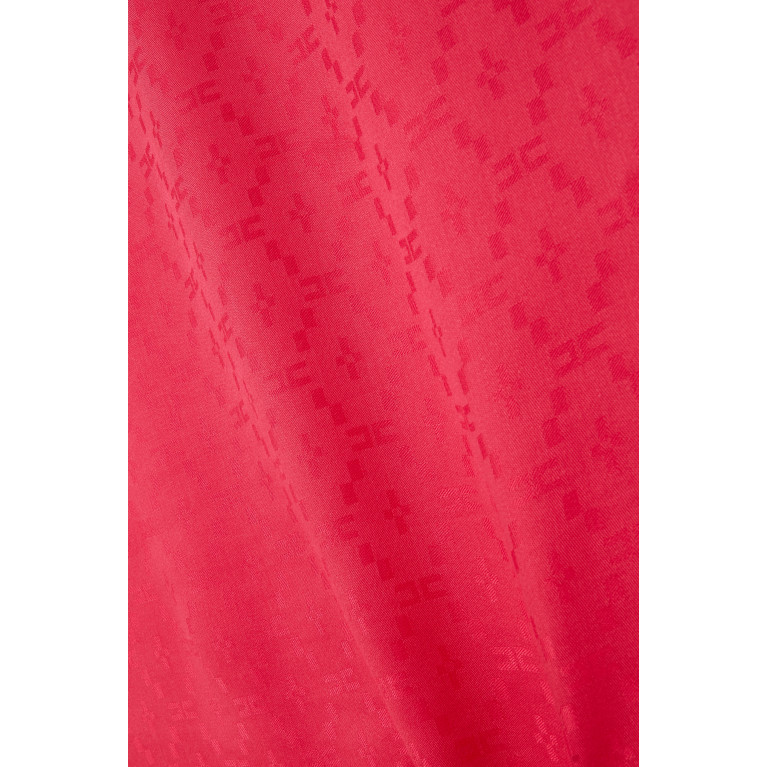 Elisabetta Franchi - Logo Monogram Scarf in Jacquard Knit Pink