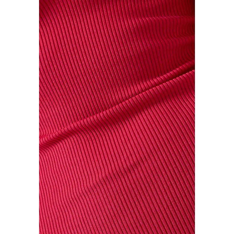 Elisabetta Franchi - Ribbed Midi Dress in Knit Pink