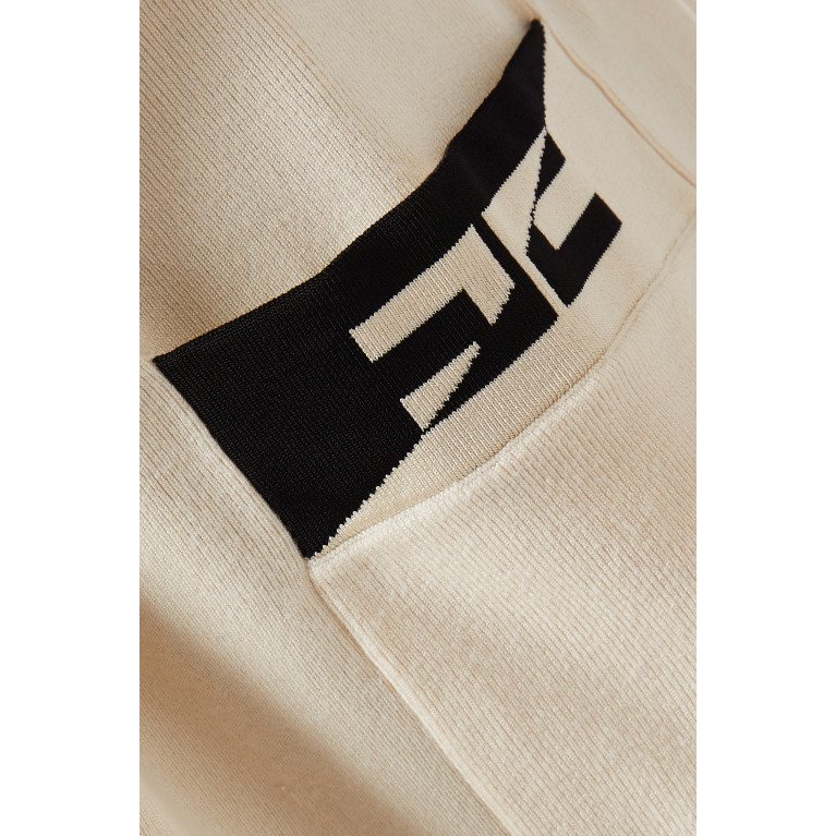 Elisabetta Franchi - Logo Kimono Cardigan in Knit Neutral