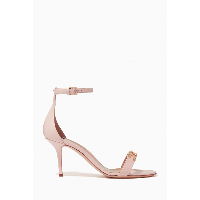Elisabetta Franchi - Chain 70 Sandals in Leather Pink