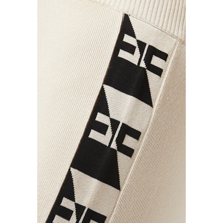Elisabetta Franchi - Logo Tape Track Pants in Knit Neutral