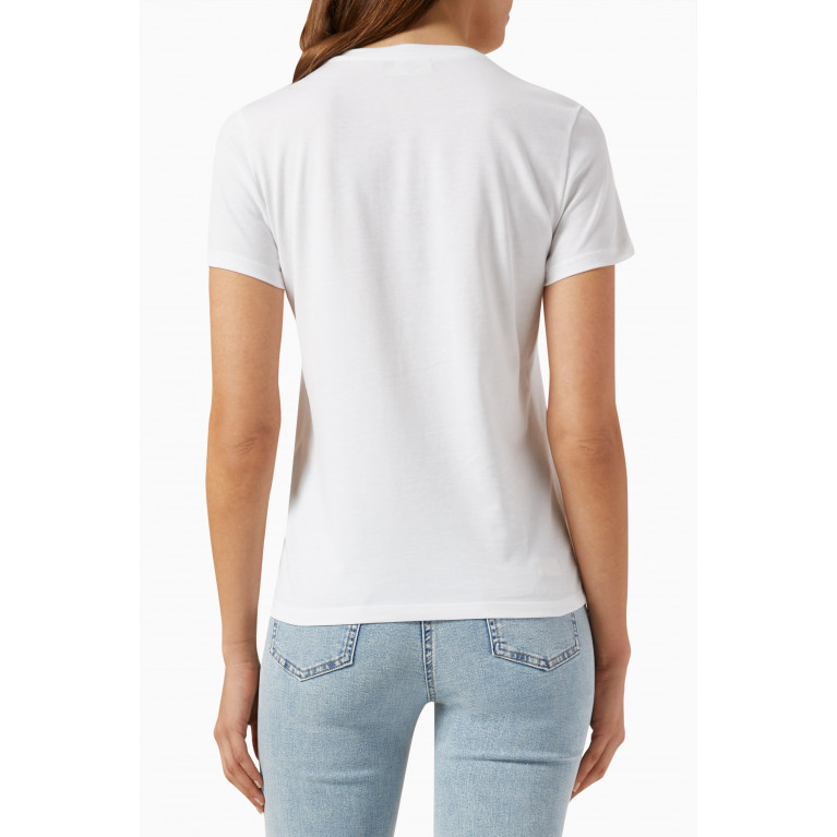 Elisabetta Franchi - Logo Plaque T-shirt in Jersey White