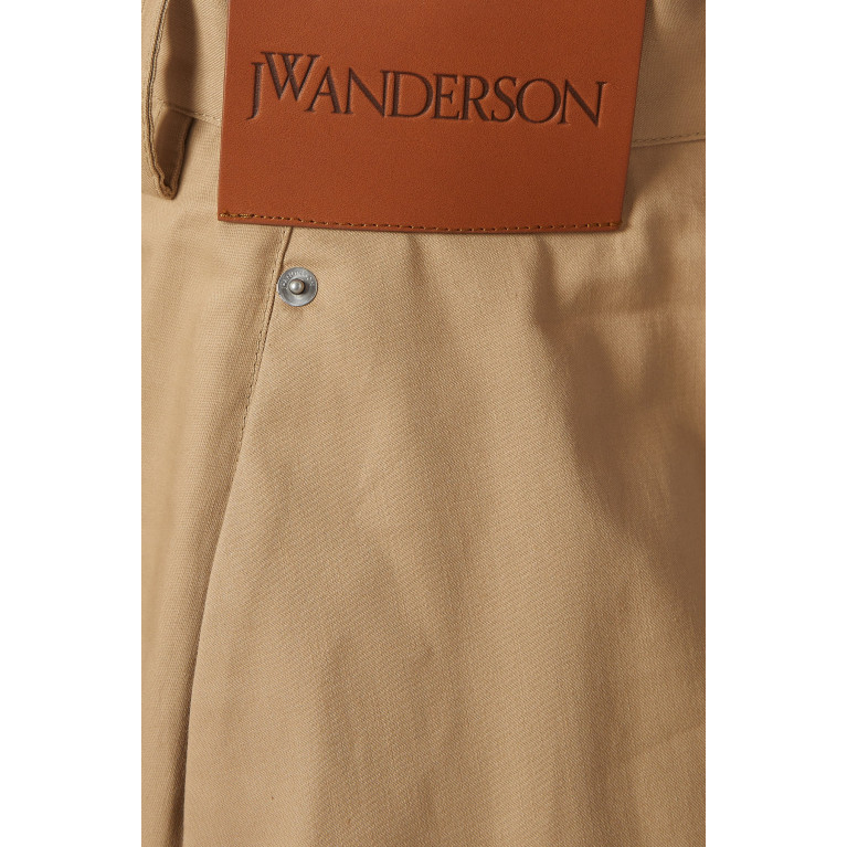 Jw Anderson - Twisted Workwear Chino Shorts in Cotton