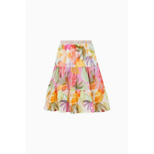 AIGNER - Floral Tiered Skirt in Cotton