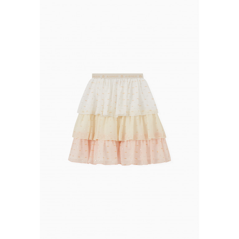 AIGNER - Tiered Ombre Skirt in Voile