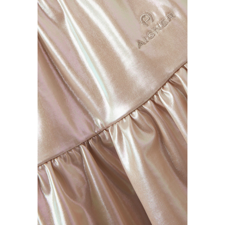 AIGNER - Metallic Logo Skirt in Polyester