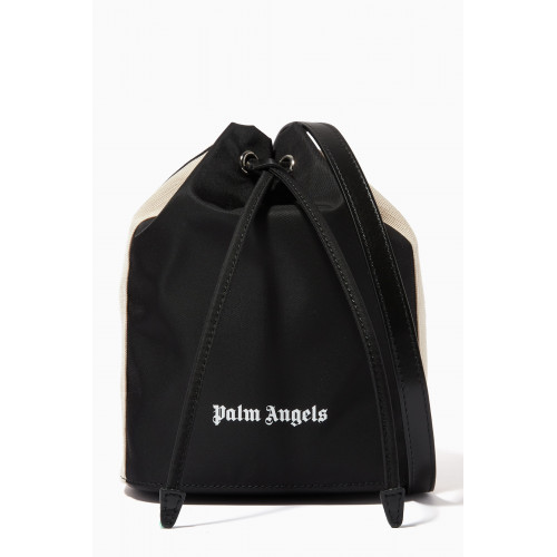 Palm Angels - Venice Track Drawstring Bag in Canvas Black