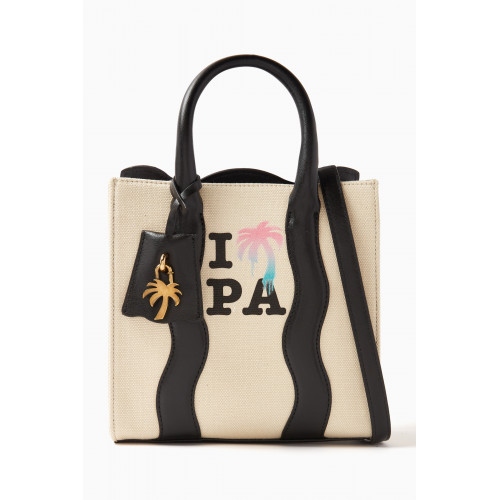 Palm Angels - Mini I LOVE PA Tote Bag in Canvas & Leather
