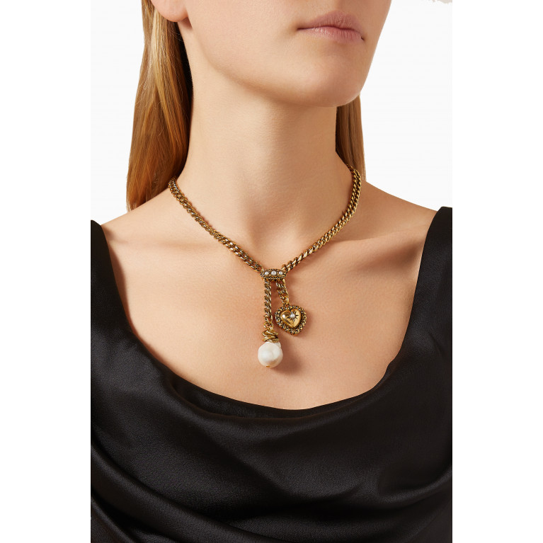 Mon Reve - Excellence Pearl Necklace in Gold-plated Brass