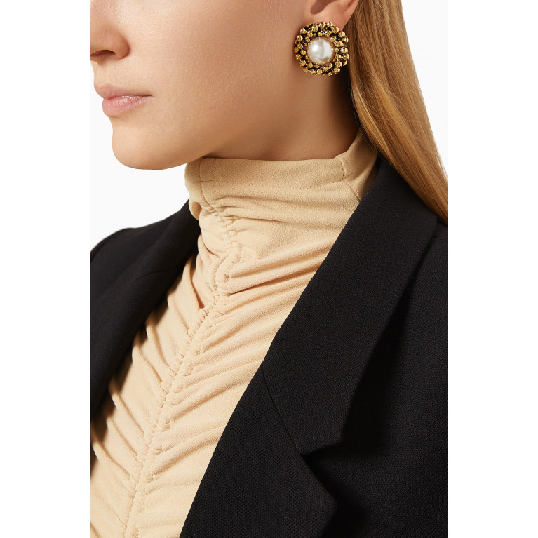 Mon Reve - In Touch Stud Earrings in Gold-plated Brass