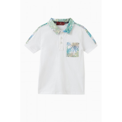 AIGNER - Leaf Logo Polo Shirt in Cotton
