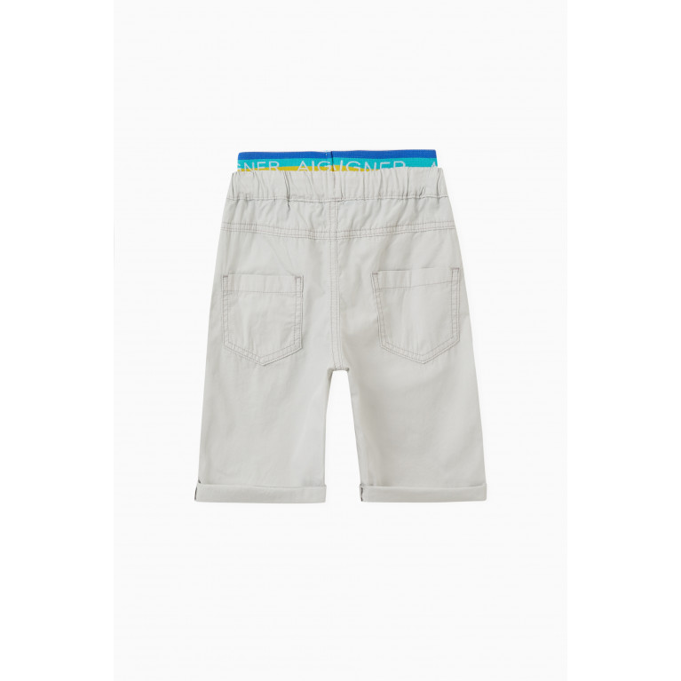 AIGNER - Logo Bermuda Shorts in Cotton