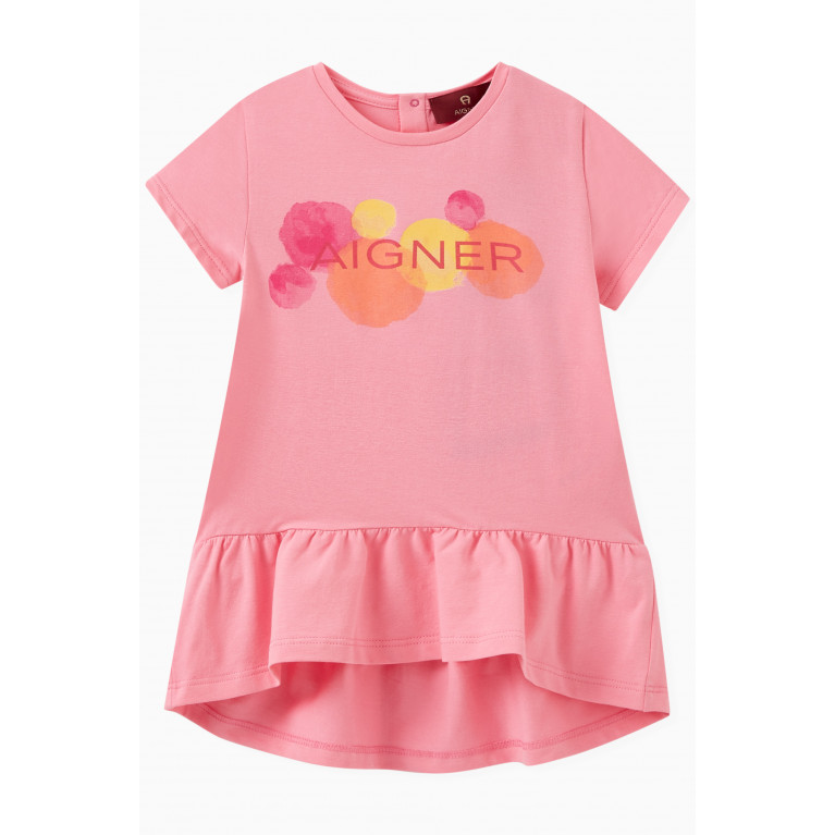 AIGNER - Logo Dress in Cotton Pink