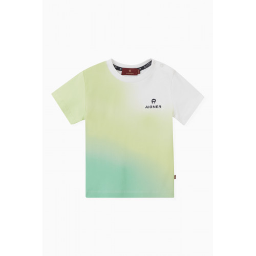 AIGNER - Tie-dye T-shirt in Cotton Green