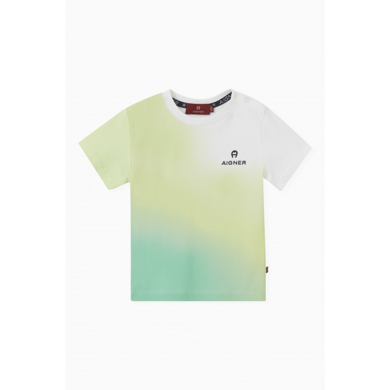 AIGNER - Tie-dye T-shirt in Cotton Green