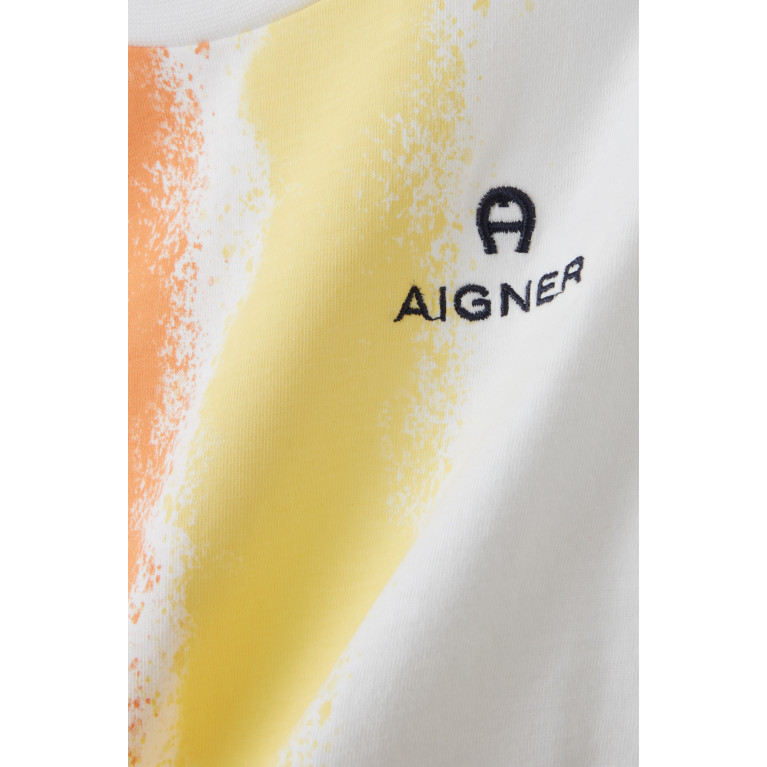 AIGNER - Logo T-shirt in Cotton Orange