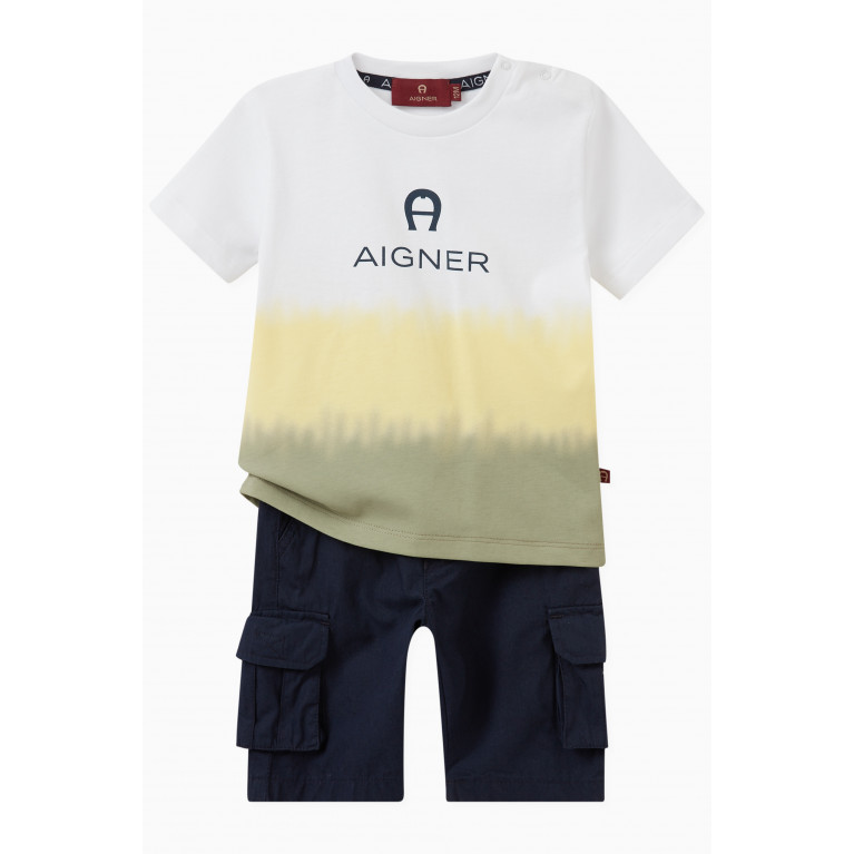 AIGNER - Logo T-shirt in Cotton Yellow