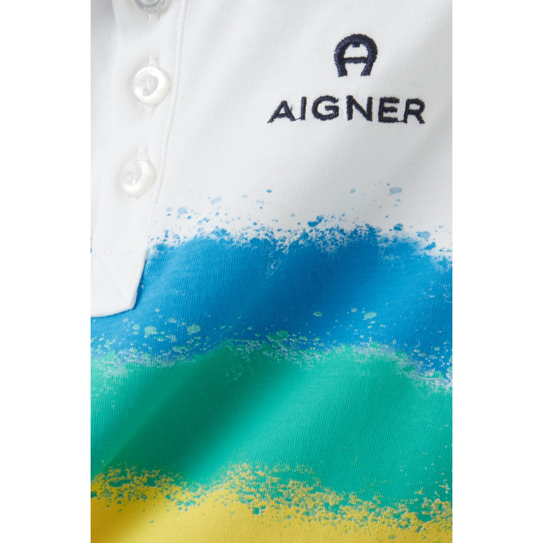 AIGNER - Logo Jersey Polo Shirt in Cotton