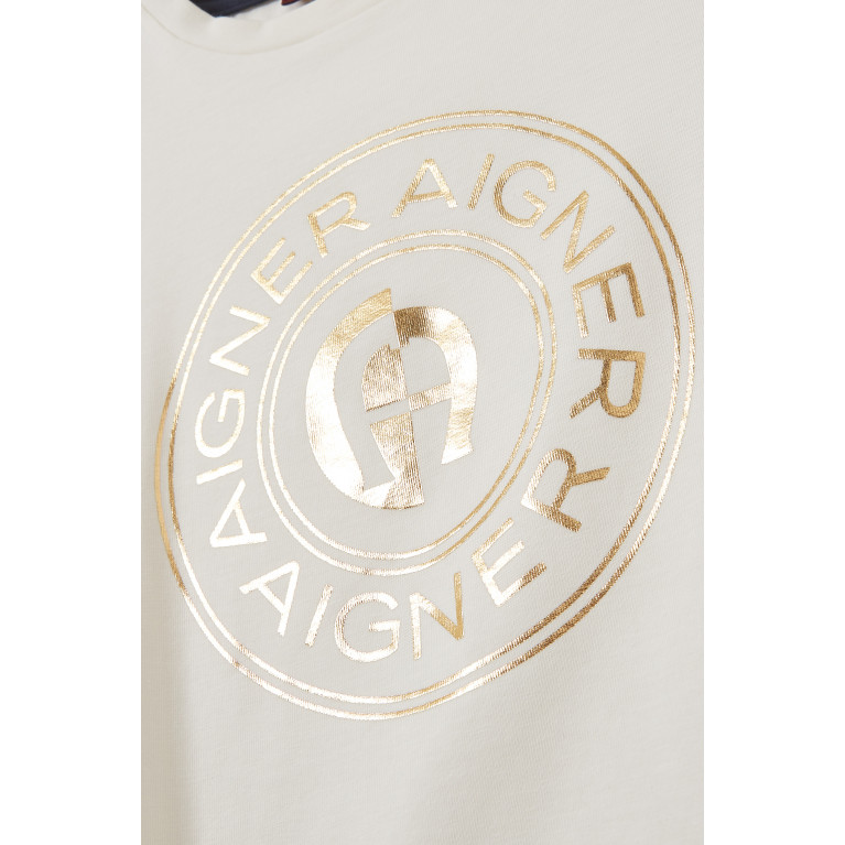 AIGNER - Logo Pyjama Set in Cotton Neutral