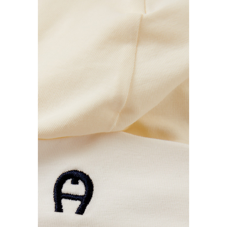 AIGNER - Embroidered Logo Beanie in Pima Cotton
