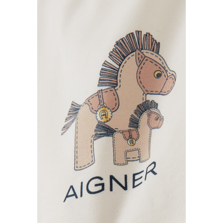 AIGNER - Horses Graphic Print Bib in Pima Cotton