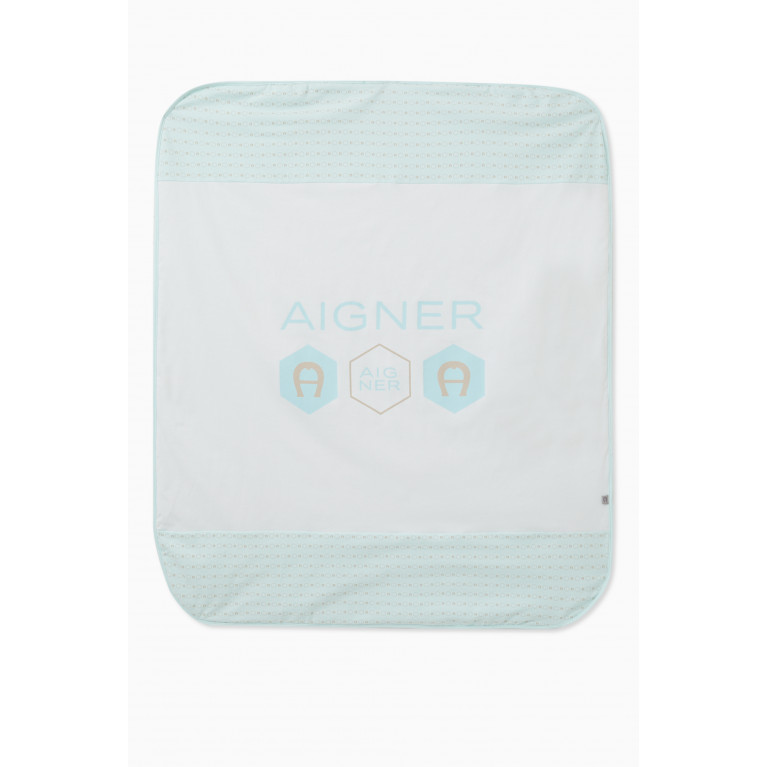 AIGNER - Logo Baby Blanket in Cotton