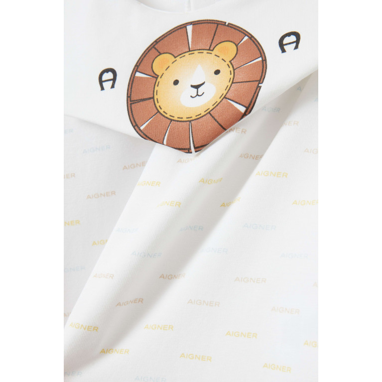AIGNER - Lion Logo Sleepsuit in Cotton