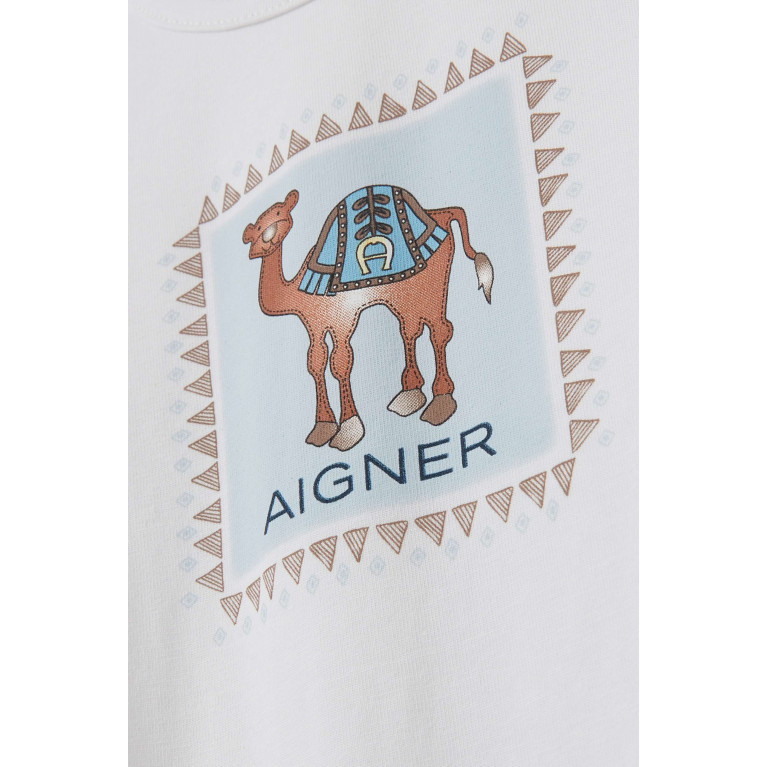 AIGNER - Camel Logo Sleepsuit in Cotton