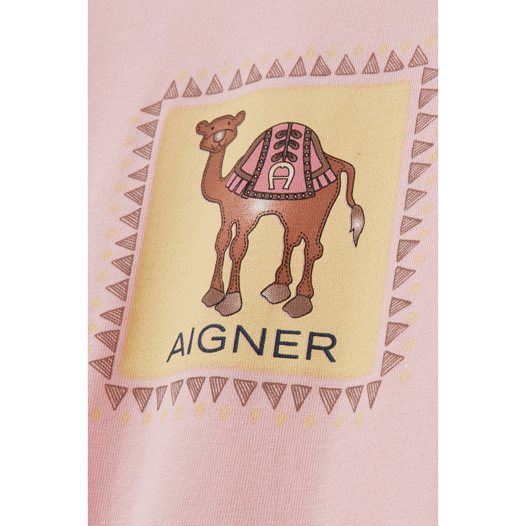 AIGNER - Logo Camel Sleepsuit Set in Cotton
