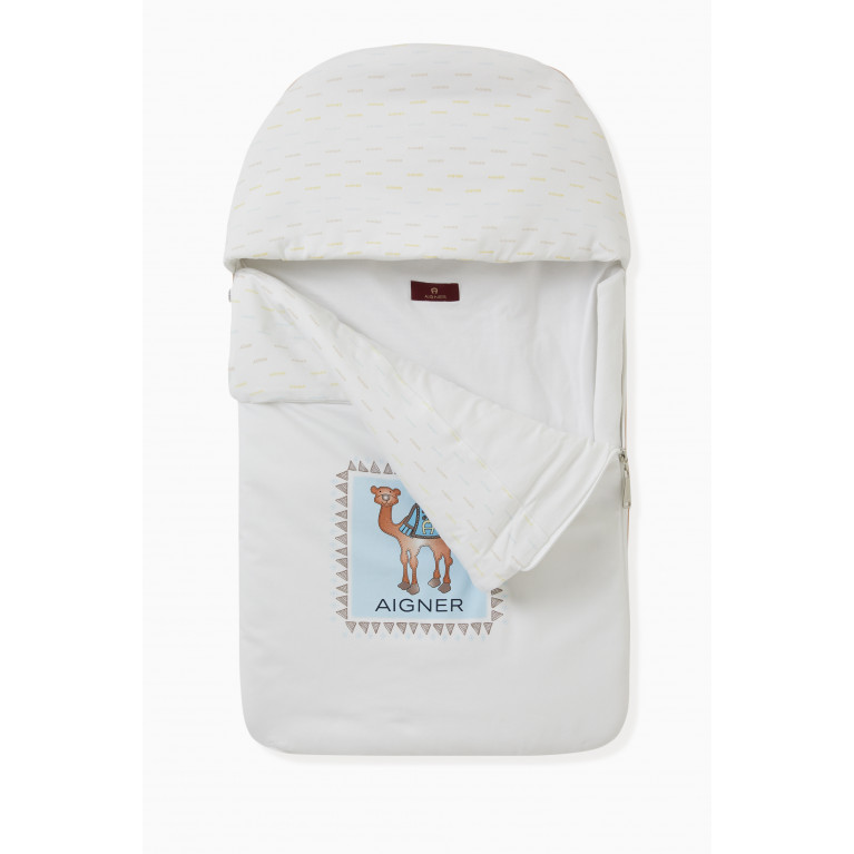 AIGNER - Logo Camel Baby Nest in Cotton White