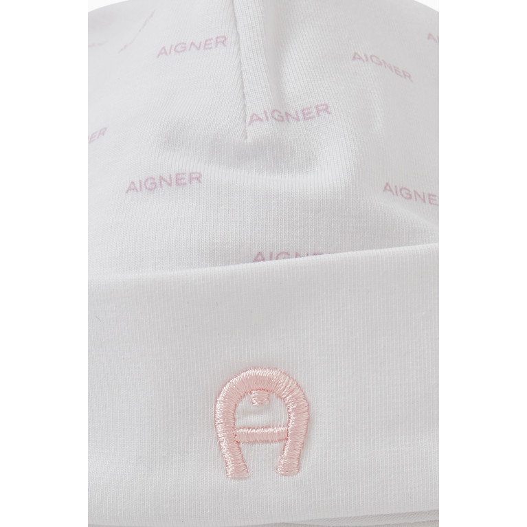 AIGNER - Logo Cap in Cotton White