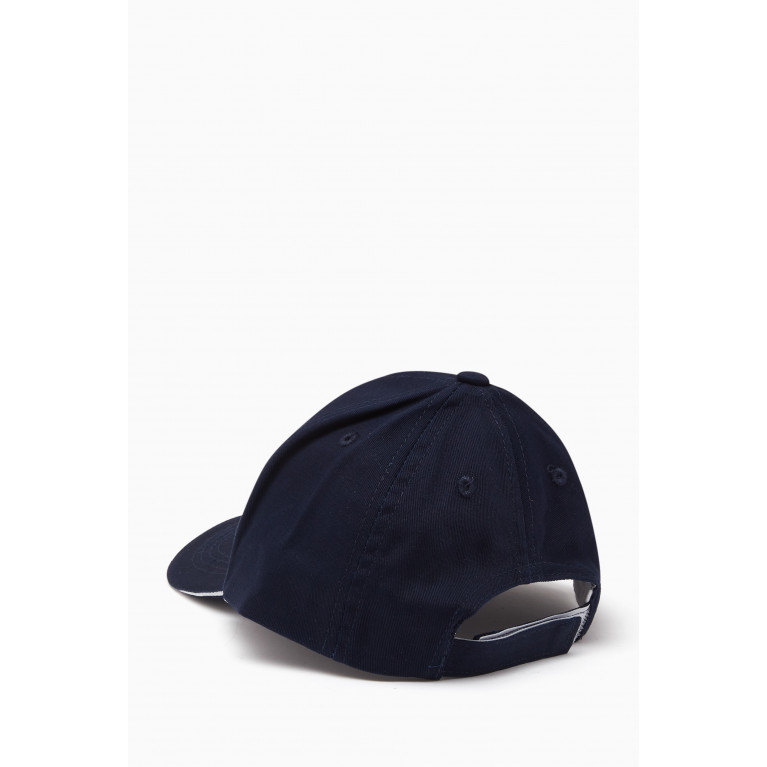 AIGNER - Embroidered Logo Baseball Cap in Cotton Blue