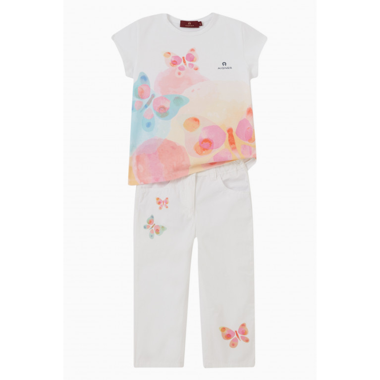 AIGNER - AIGNER - Butterfly Pants in Cotton