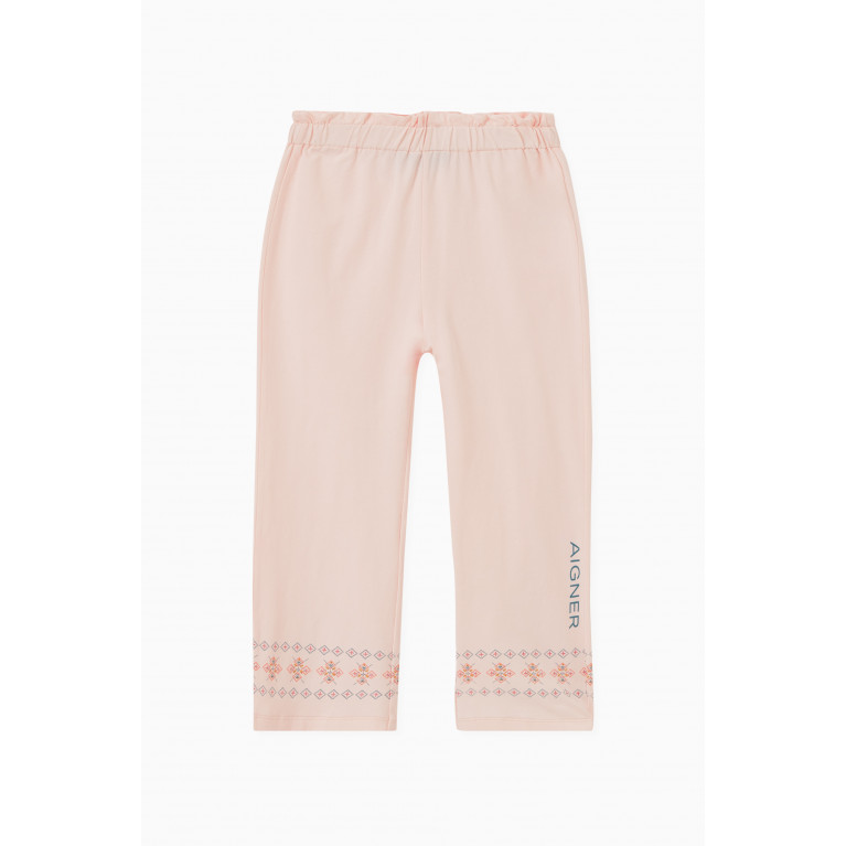AIGNER - Logo Pants in Cotton Pink