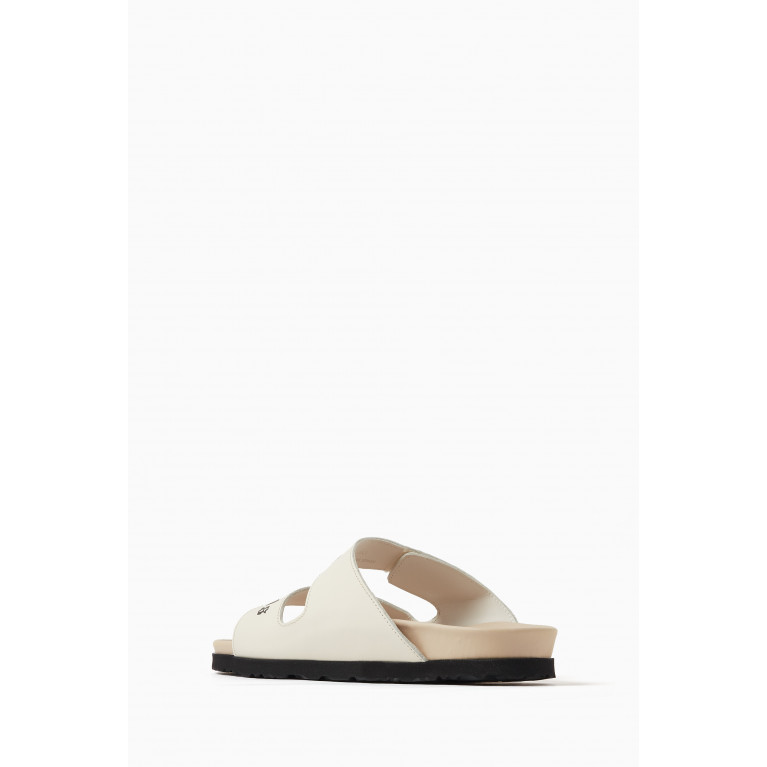 Palm Angels - Logo Flat Sandals in Leather