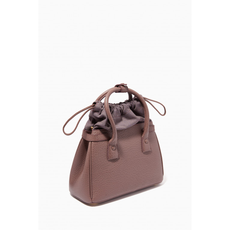 Maison Margiela - 5AC Mini Drawstring Bag in Grainy Leather