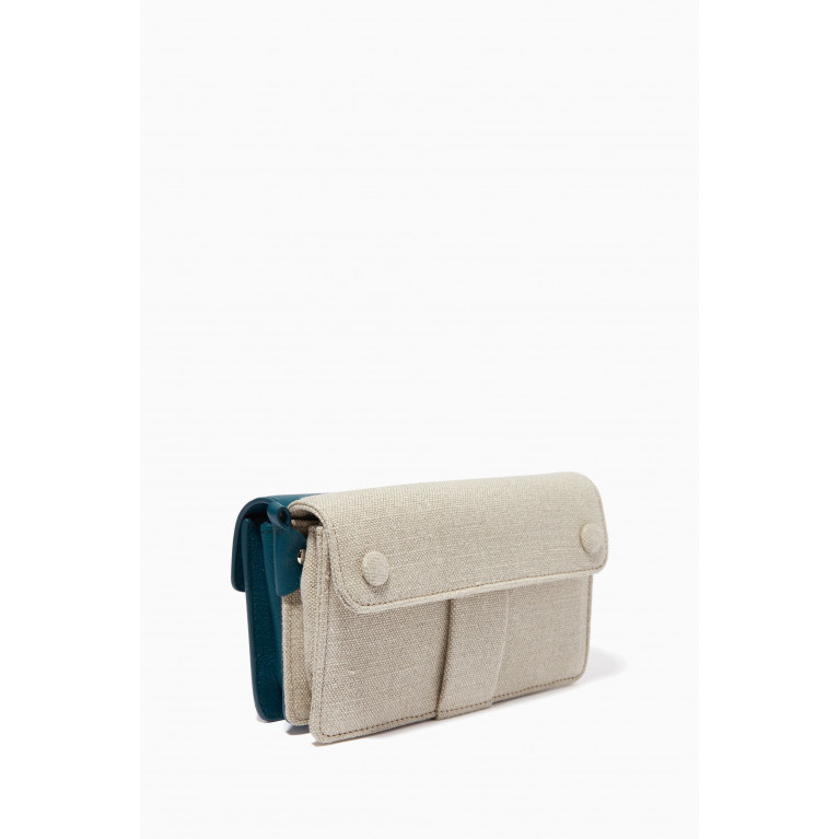 Maison Margiela - New Lock Horizontal Bag in Grainy Leather & Canvas