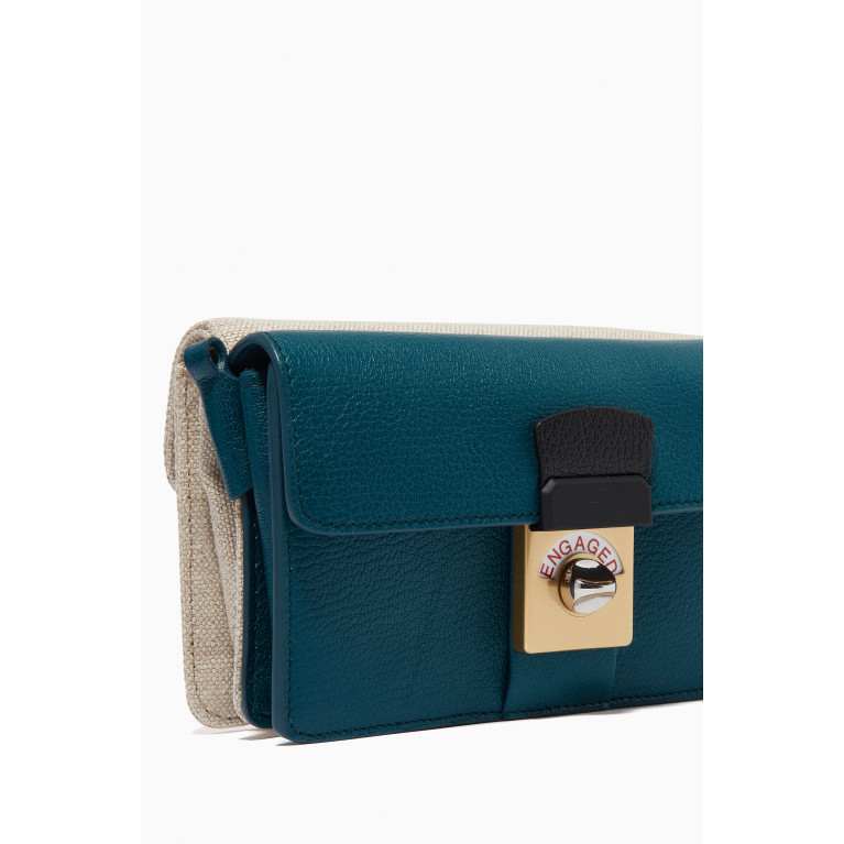 Maison Margiela - New Lock Horizontal Bag in Grainy Leather & Canvas