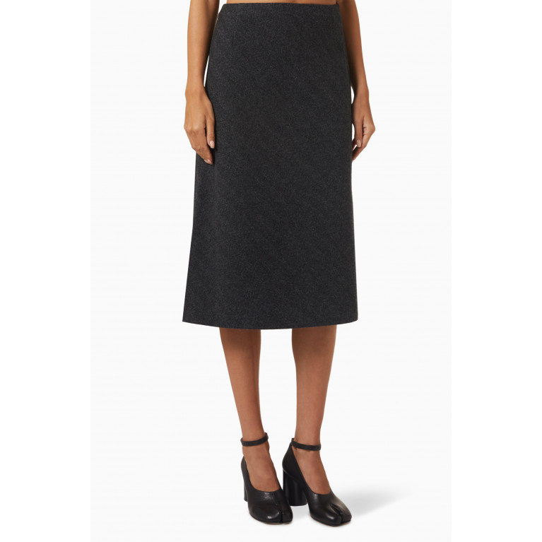 Maison Margiela - A-Line Skirt in Herringbone Wool