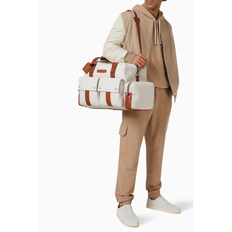 Brunello Cucinelli - Travel Bag in Canvas & Leather