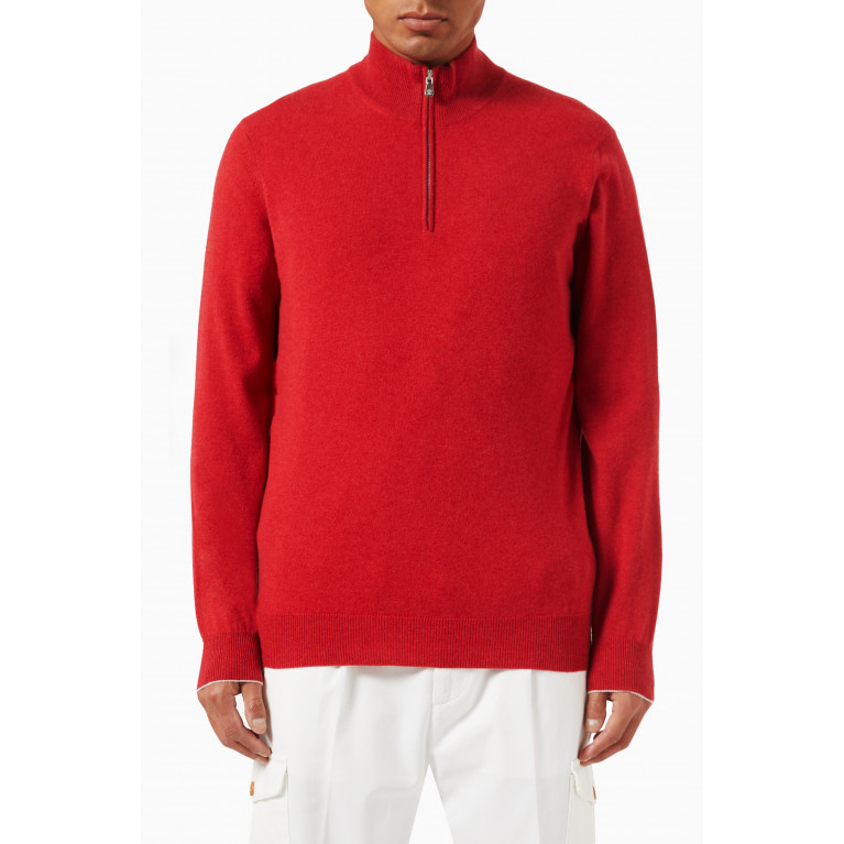 Brunello Cucinelli - Half-zip Sweater in Wool