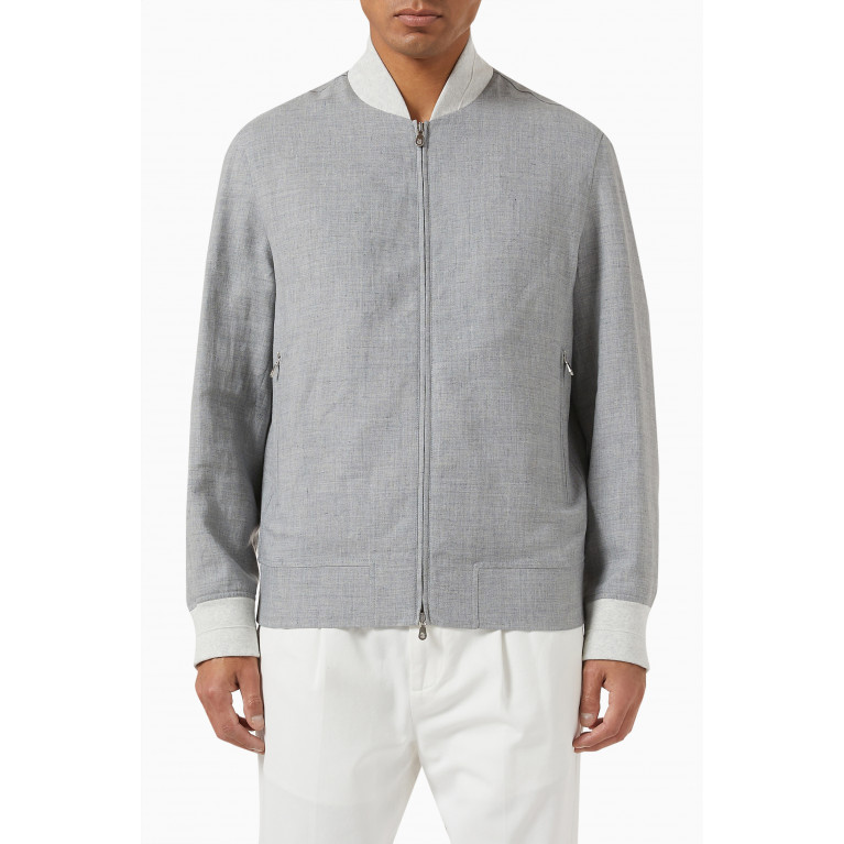 Brunello Cucinelli - Bomber Jacket in Linen & Wool