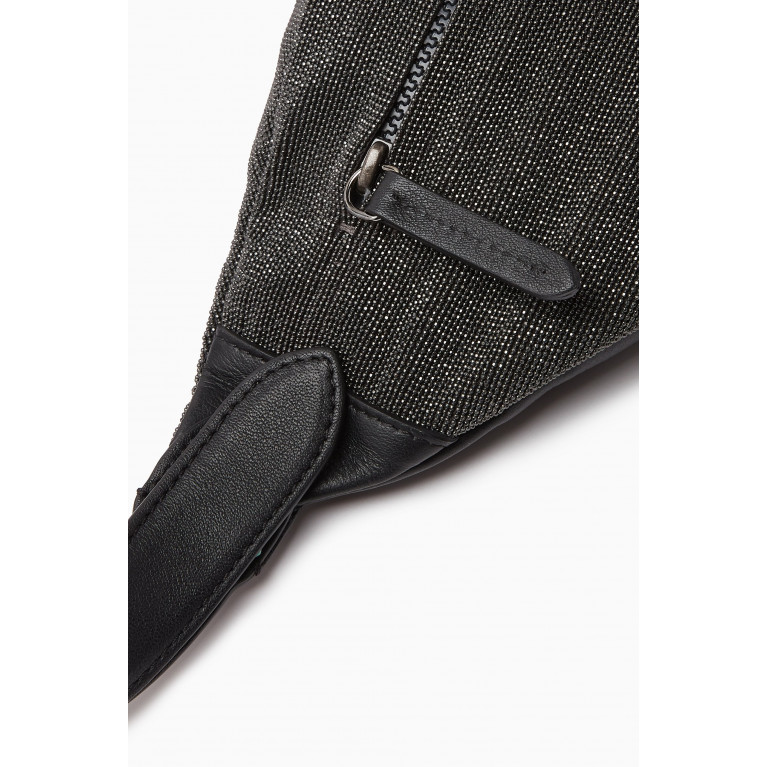 Brunello Cucinelli - Logo Zip Belt Bag in Calf leather