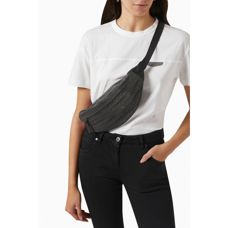 Brunello Cucinelli - Logo Zip Belt Bag in Calf leather
